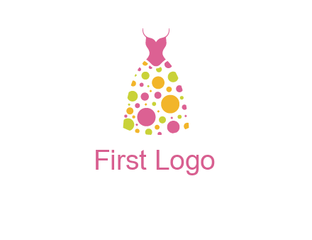 polka dots skirt vector