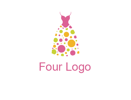 polka dots skirt vector
