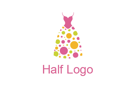 polka dots skirt vector