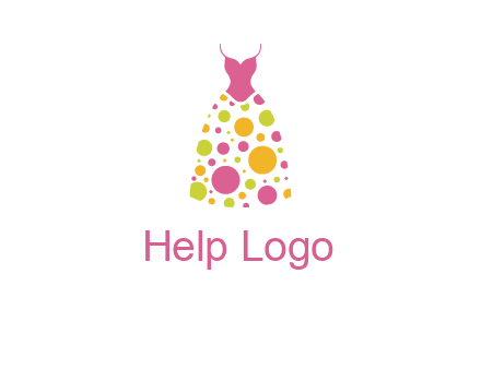 polka dots skirt vector