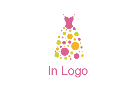 polka dots skirt vector
