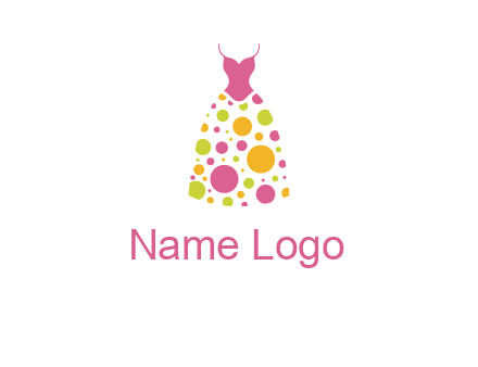 polka dots skirt vector