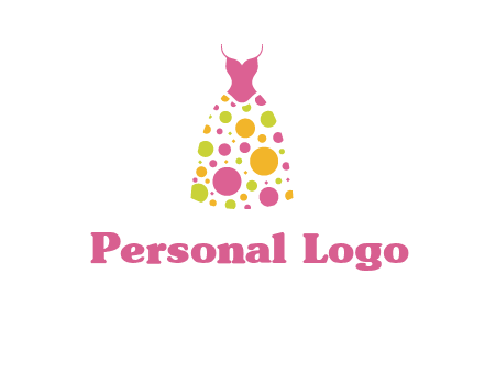 polka dots skirt vector