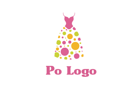 polka dots skirt vector
