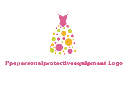 polka dots skirt vector