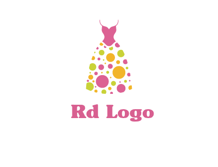 polka dots skirt vector
