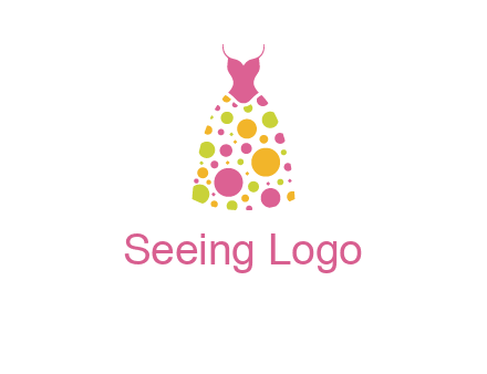 polka dots skirt vector