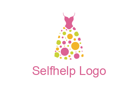 polka dots skirt vector