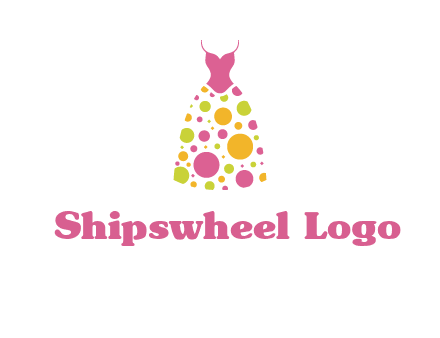 polka dots skirt vector