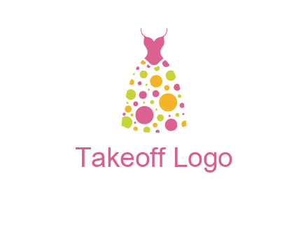 polka dots skirt vector