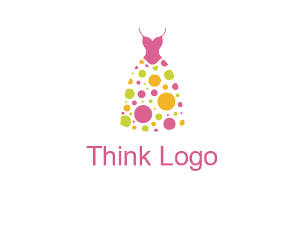 polka dots skirt vector