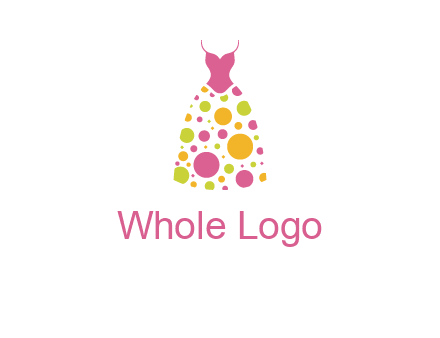 polka dots skirt vector