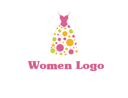 polka dots skirt vector