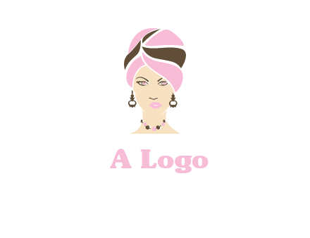 woman wearing a turban and jewelry vector