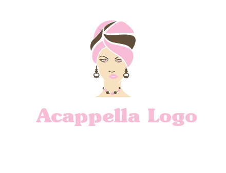 woman wearing a turban and jewelry vector