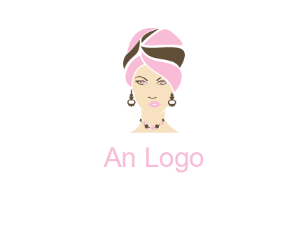 woman wearing a turban and jewelry vector