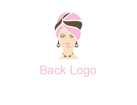 woman wearing a turban and jewelry vector