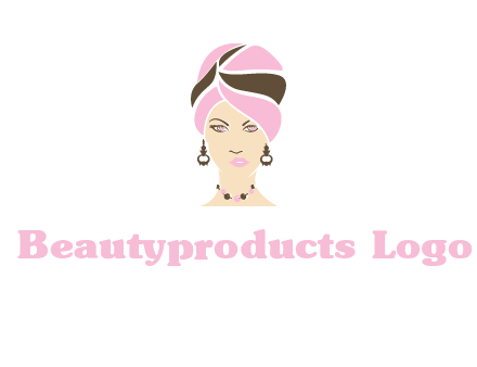 woman wearing a turban and jewelry vector