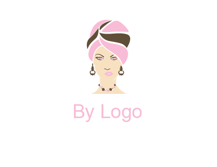woman wearing a turban and jewelry vector