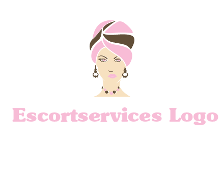 woman wearing a turban and jewelry vector