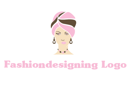 woman wearing a turban and jewelry vector