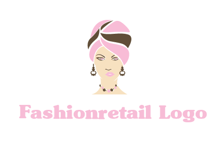 woman wearing a turban and jewelry vector
