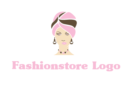 woman wearing a turban and jewelry vector