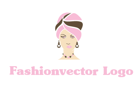 woman wearing a turban and jewelry vector