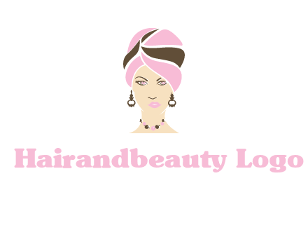 woman wearing a turban and jewelry vector