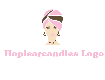 woman wearing a turban and jewelry vector