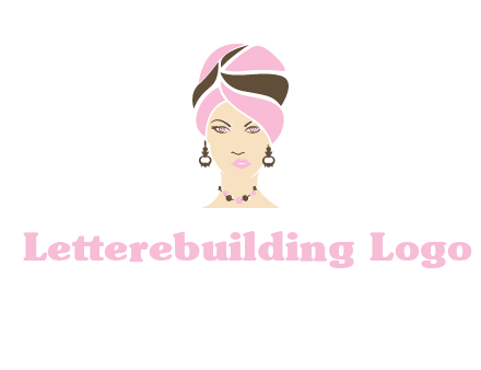 woman wearing a turban and jewelry vector