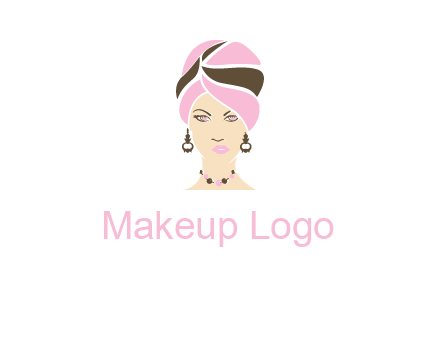 woman wearing a turban and jewelry vector