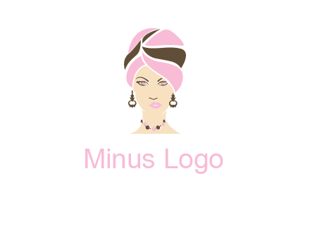 woman wearing a turban and jewelry vector