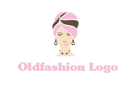 woman wearing a turban and jewelry vector