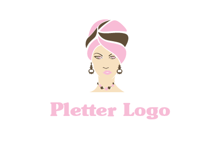woman wearing a turban and jewelry vector