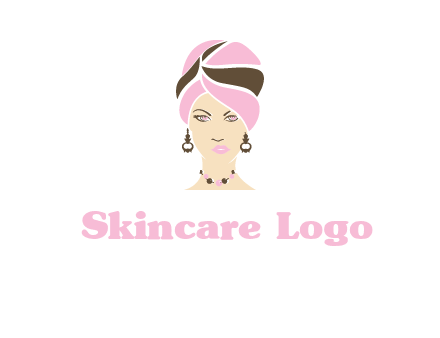 woman wearing a turban and jewelry vector