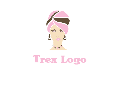 woman wearing a turban and jewelry vector
