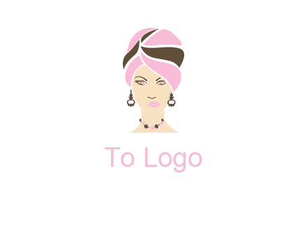 woman wearing a turban and jewelry vector