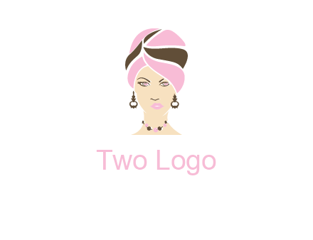 woman wearing a turban and jewelry vector