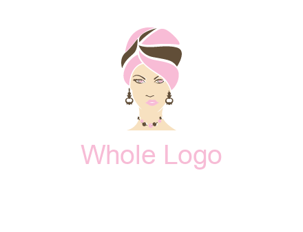 woman wearing a turban and jewelry vector