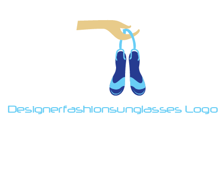 hand holding sandals icon