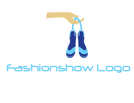 hand holding sandals icon
