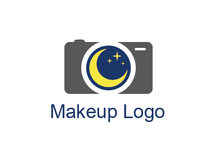 camera with moon and stars logo
