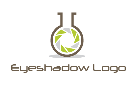 lens inside chemical flask icon