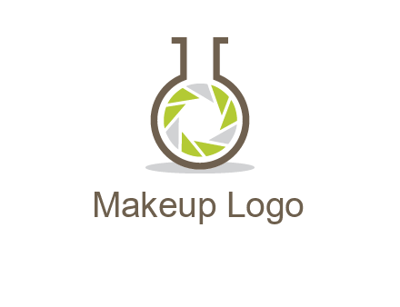 lens inside chemical flask icon