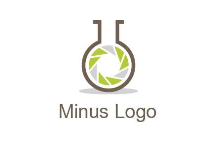 lens inside chemical flask icon
