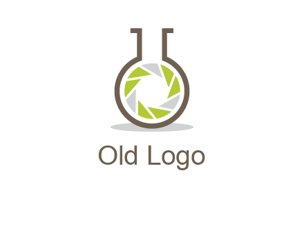 lens inside chemical flask icon