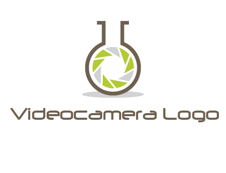 lens inside chemical flask icon