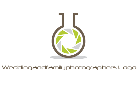 lens inside chemical flask icon