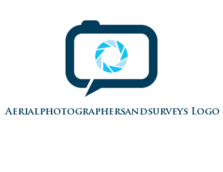 shutter in camera speech bubble